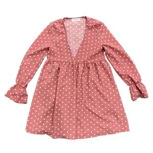 Wanderlux Polka Dot Mid Sleeve Dress, Size XS​​​​​